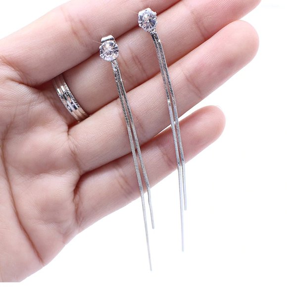 HOST PICK- Crystal Tassel Earring - Picture 4 of 6